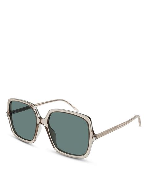 Saint Laurent Thin Butterfly Sunglasses, 57mm 